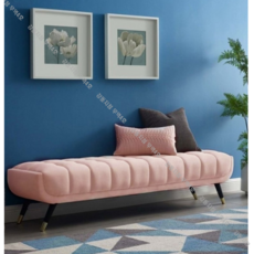 등받이없는쇼파 벤치의자 벨벳벤치, 핑크120