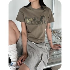 위아 프린팅 크롭 반팔티셔츠 - 3color