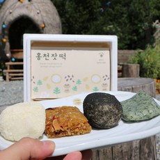 강원도 홍천 잣 떡 4종 선물세트 수리취떡 약밥 흑임자, 12개, 50g