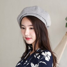 베리플로피 빵모자 스트라이트 사이즈조절 여성모자 핀 코튼 베레모 (3컬러)