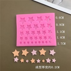 베이킹 몰드 케이크 디저트 테이블 작은 가장자리 삼각형 별 원형, 1개