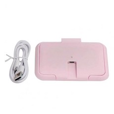 열감지케이스 쿨케이스USB 휴대용 아기 물티슈 히터 열 따뜻한 물수건 디스펜서 냅킨 가열 박스 커버 가, 03 Pink Red, 한개옵션1
