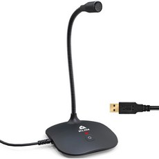 컴퓨터용 KLIM Talk USB Desk Microphone New 2023 모든 PC 노트북 Mac PS4와 호환 스탠드가 있는 프로페셔널 데스크톱 마이크 게임 스트리밍 유, Black