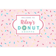 카메라 악세사리 보조 7x5FT 환영 도넛 Shoppe 컬러 스크랩 종이 축하 파티 사용자 지정 사진 스튜디오 배경 비닐 220cm X 150cm