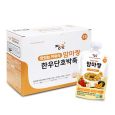 [짱죽] 짜먹는 이유식 맘마짱 파우치형(실온) 한우단호박죽 110g 10봉, [짱죽] 짜먹는 이유식 맘마짱 파우치형(실온) 한우단호