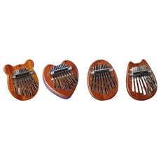 Beginner Instrument Mini Thumb Piano 8 Keys for Music, 02 Bear
