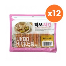 먹보치킨 치킨스틱껌 강아지간식 300g x 12개
