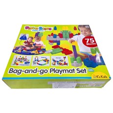 POPBO BLOCS 彩色安全積木 趣味隨身組(75塊), Bag-and-go Playmat Set, 1盒