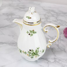 홀로하자 헝가리 왕실도자기 티팟400ml 초록꽃, 단품