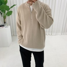 남자반집업니트