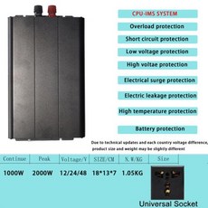 인버터 RV 48V 24V 220V 사인파 시스템용 DC 순수 3000W OLM 12V AC 야외 120V 230V 태양광 110V SAINT, 1개