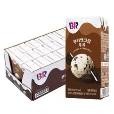 배스킨라빈스 쿠키앤크림 우유, 190ml, 24개