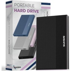 SUHSAI 외장 하드 드라이브 500GB USB 30 휴대용 디스크 스토리지 메모리 확장 HDD 노트북 MacBook 데스크탑용 드라이브로즈 핑크, 500GB_USB 3.0 | Dark Black - 하드디스크500