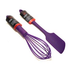 조리도구 키친툴 세트 주걱 프리미엄 실리콘 와이어 거품기 & 세트보라색, 조리도구 키친툴 세트 주걱 프리미엄 실리콘 와이어 거품, 1개