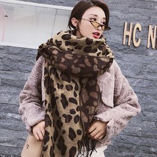 레오파드 숄 패션 데일리 머플러