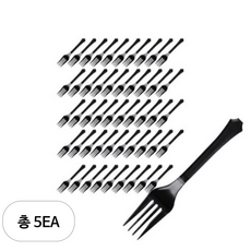대성기업 개별포장 포크 블랙, 50개, 5세트