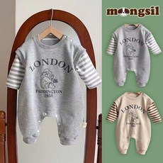 몽실이 레이어드 긴팔우주복 유아용 아기 외출복 돌선물 백일선물