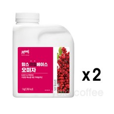 흥국에프앤비 흥국 맘스리얼베이스 오미자 1KG 2개 에이드 원액, 1L