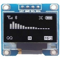 아두이노 0.96 인치(inch) 흰색 4핀(Pin) SSD1306 OLED / Interface SPI I2C 0.1%의 비밀, 1개