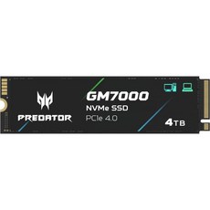 acer 프레데터 GM7000 2TB M.2 SSD 2280 NVMe Gen4 내장 게이밍 PS5와 호환 최대 7400MBs BL.9BWWR.106, 4TB