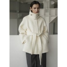나인Atelier Nain CT-1450HAIRY WOOL BELTED HALF COAT S175645