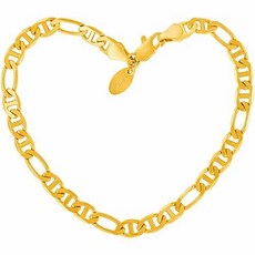 Lifetime Jewelry 6mm Figaro Mariner Link Anklet for Women & Men/73920