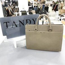 탠디 탠디by미셸 남성 베이지 사피아노 가죽 로고 포인트 서류가방 (b5h33904)