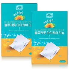 블루캐롯 아이케어 티슈 닦는 루테인, 2박스, 20매입