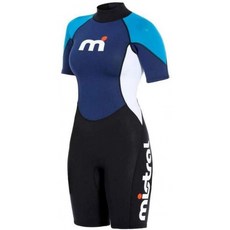 MISTRAL 여자 2MM FL 쇼트 수트 블루/화이트/블랙 M, 단일옵션