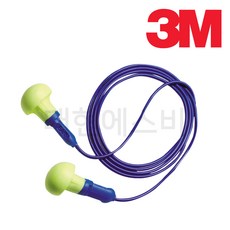 3M Push Ins cord 귀마개 1box 100쌍 소음방지 청력보호 이어플러그 차음률 연결끈 손잡이 오염방지