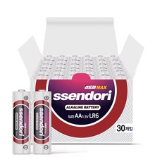 쎈도리 맥스 알카라인 AA 건전지, 1개, 30개입