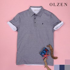 올젠반팔티셔츠 핀스트라이프 카라 반팔 티셔츠 (ZPA2TT1501)