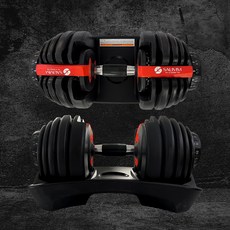 살림 무게 조절 덤벨 세트 덤벨거치대 포함 블랙 24kg 1세트, 1개 1개