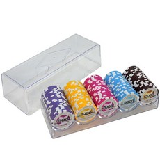 카지노칩 포커칩 세트 200300400500PCS Set 가죽 가방이 달린 스타 트림 스티커 포커 칩 세트가있는 새로운 카지노 텍사스 홀덤 ABS 포커 칩, 3-100 개