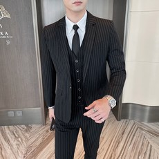 장기간 납품 셋업 남자 세가지 커버 빅사이즈 원버튼 스트라이프 단가라 비지니스 SJT208P215
