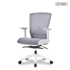 시니프 에어웰 메쉬의자 502M 화이트 사무용 컴퓨터 책상의자, 레드