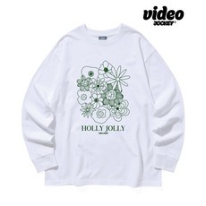 비디오자키 꽃 LS 티셔츠 화이트 KKOT T-셔츠