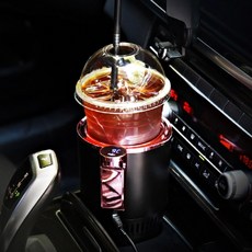  LED터치 냉온컵홀더 차량용 냉온 보온보냉 usb케이블 포함, 블랙 (usb 케이블 포함), 1개 