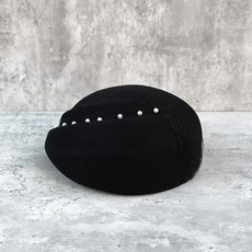 망사진주베레모