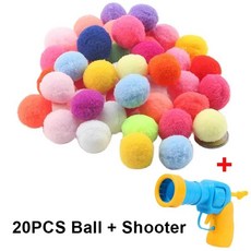 고양이 인터랙티브 발사 훈련 새끼 미니 런처 게임 스트레치 플러, 4.20 Balls 1 Shooter, 1개