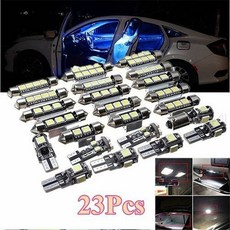 23pcs Canbus LED 자동차 인테리어 내부 라이트 돔 트렁크 맵 특허 플레이트, 상세내용참조