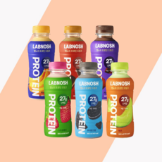 랩노쉬 프로틴드링크 6종 24개입 오리지널 맛있는 저당 프로틴음료, 카카오12+바나나12, 350ml, 24개