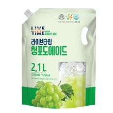 [태웅식품본사] 라이브타임 청포도에이드, 2.1L, 12개
