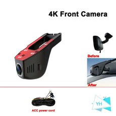 차량 카메라 모든 차량용 와이파이 DVR 대시 캠 주차 모니터 앱 제어 자동차 운전 비디오 녹음기 4K 2160P 2K 1600P 1080P 24H, 7) U WIFI 4K 2160P - 64G