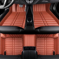 카시트발받침대 발판 발받침 폭스 바겐 Tiguan L 풋 패드 하이브리드 카펫 21 신품 폭스 바겐 Tiguan X 전용 가죽 풀 서라운드 자동차 풋 패드, 1-브라운 단일 레이어