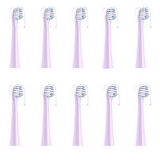 CILGEWH 교체용 칫솔 헤드 10팩 Colgate Hum 커넥티드 스마트 배터리 전동 헤드와 호환 블루 5개+그린 5개, 10개