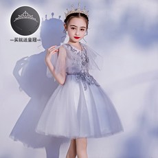 해외 여자아동드레스 유아초등공주드레스 백일 돌 생일파티용 카라 레이스 쉬폰드레스 키즈용 아동 드레스 공주 스커트 춘추화동 MC 프리미엄 공연복 여름 여아 치마 여름