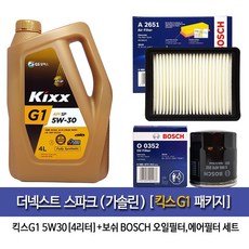 킥스 GScaltex KixxG1 chevrolet 더넥스트스파크(가솔린) 킥스G1(4L) 엔진오일352-A2651, 1개, 4L