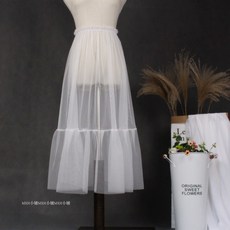 속치마 2019뉴타입 패치워크 뉴타입 투명한 망사스커트 미들롱타입 단층 투시가능 스커트 레이스레이어드 랩스커트