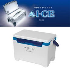 시마노 윤성정품 LI-027Q 27L 쿨러 아이스박스 40시간 보냉력, 화이트블루